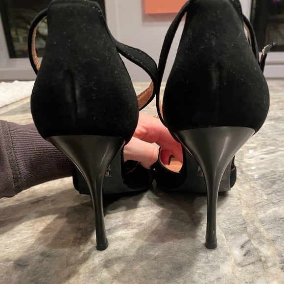 Jeffrey Campbell black ankle strap pumps with a silver mirrored toe size 7 - Picture 3 of 6